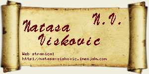 Nataša Višković vizit kartica
